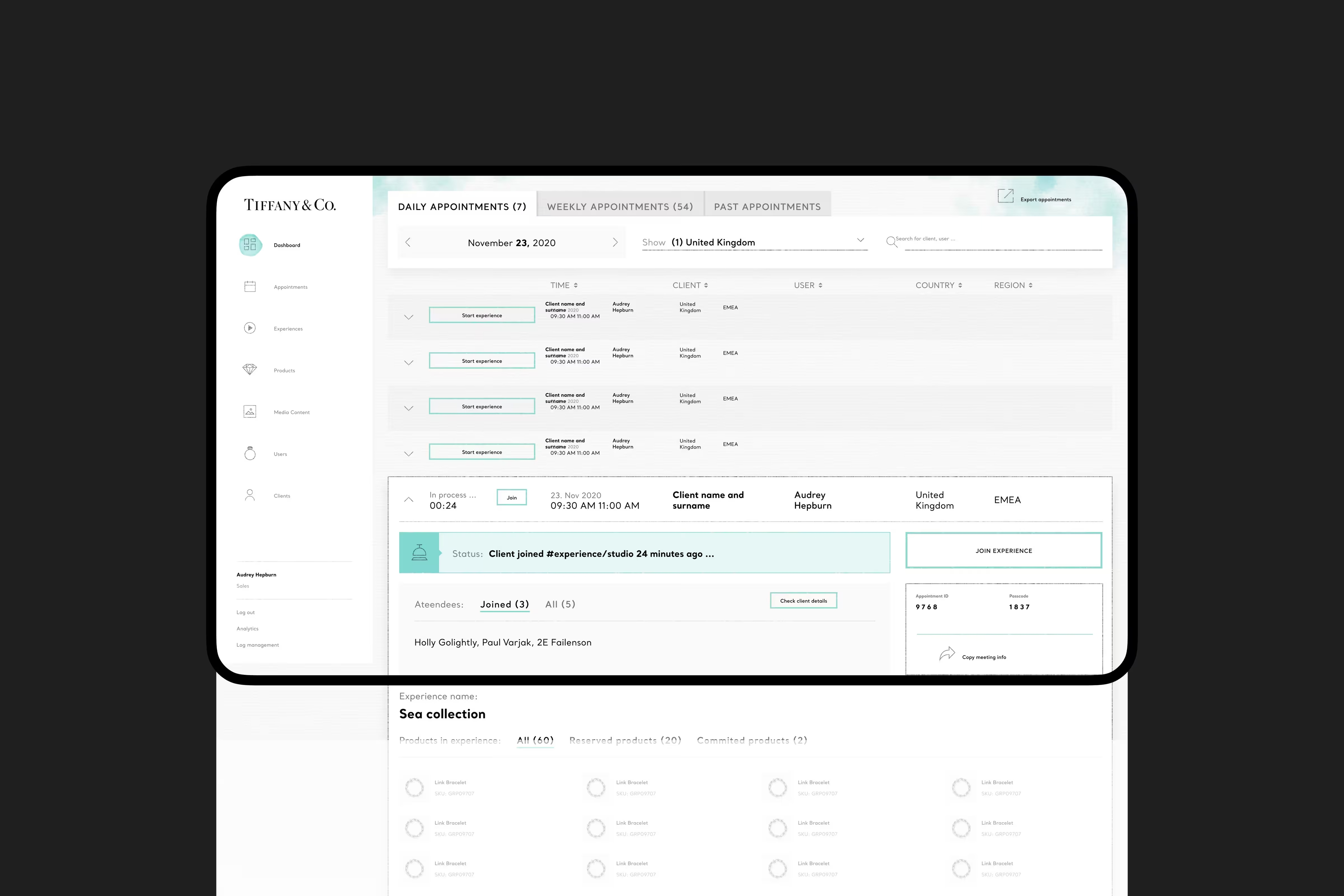 HiGroup_Work_Tiffany_Co_Dashboard